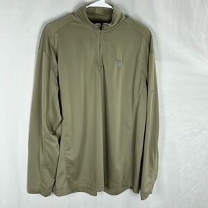 Mojo Green Long Sleeve 1/4 Zip Quick Dry Performance Fishing Top -Size Large